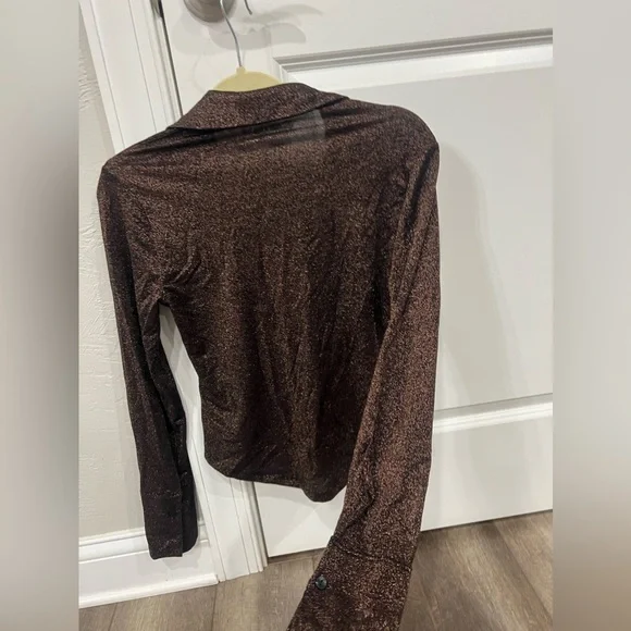 Abercrombie XS Sparkle Button Up Blouse - Picture 4 of 7